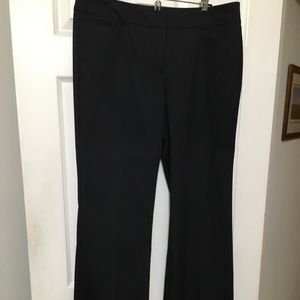 Black pinstripe slacks